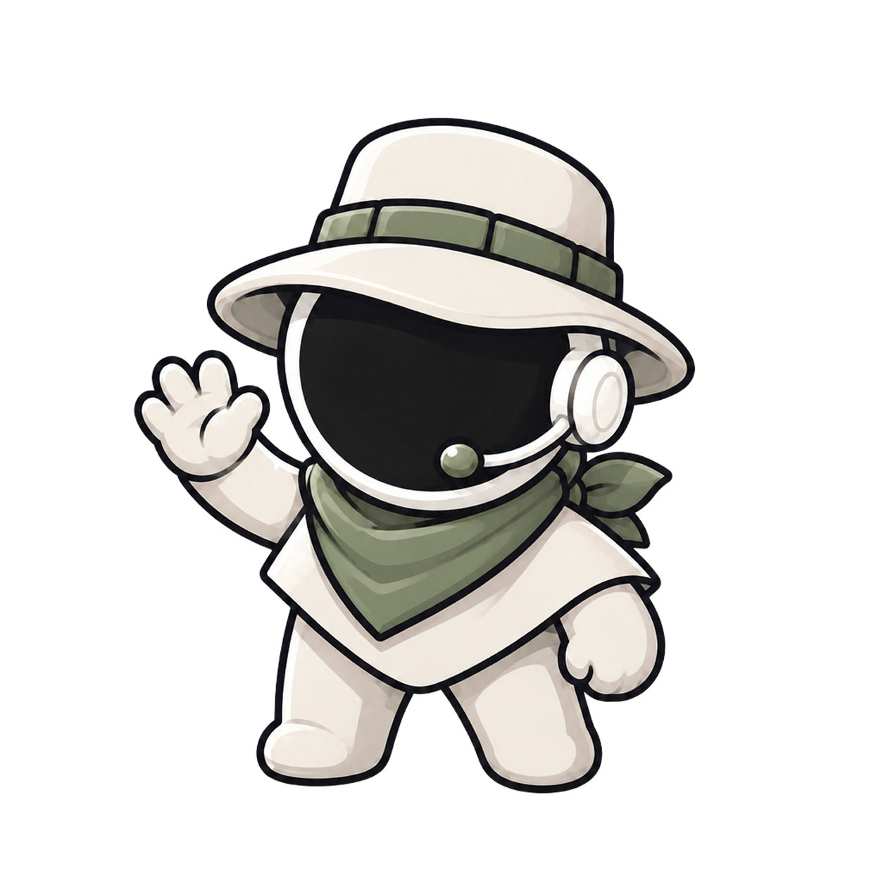 5noof mascot waving